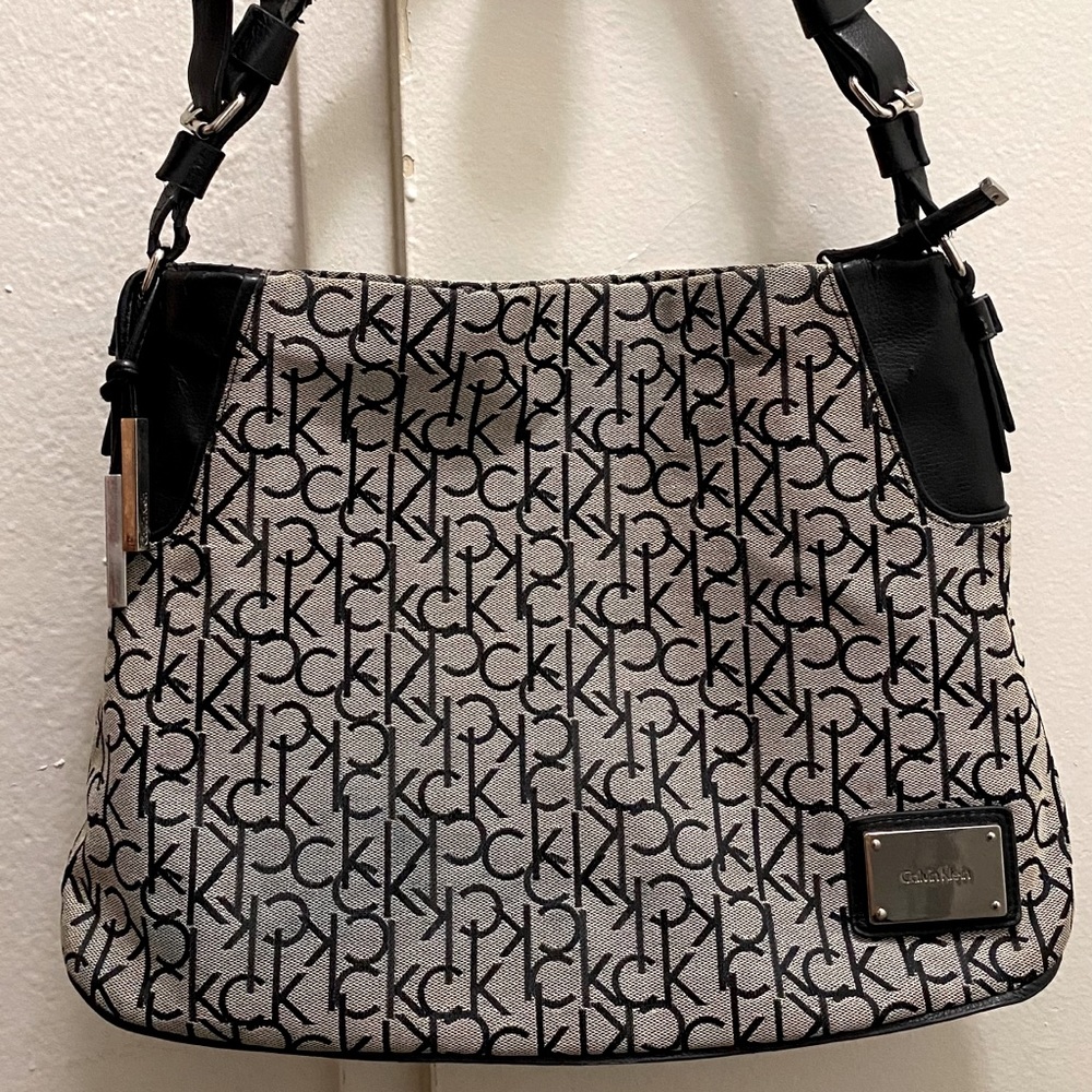 Ck logo grey purse